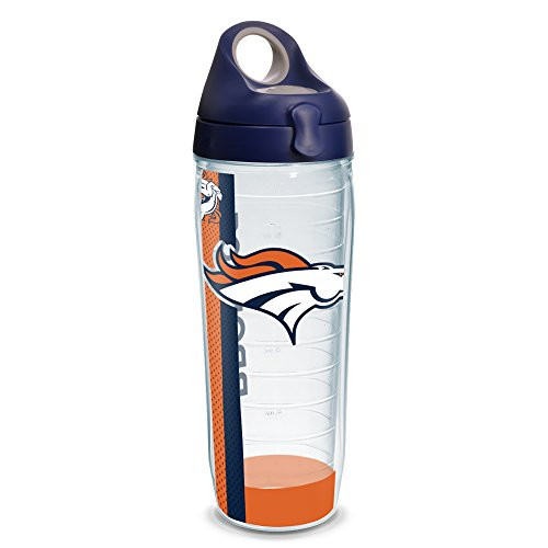 Tervis 1231113 NFL Denver Broncos Stripe Tumbler with Wrap and Navy with Gray Lid 24oz Water Bottle, Clear Tervis 1231113 NFL Denver Broncos Stripe Tumbler with Wrap and Navy with Gray Lid 24oz Water Bottle, Clear