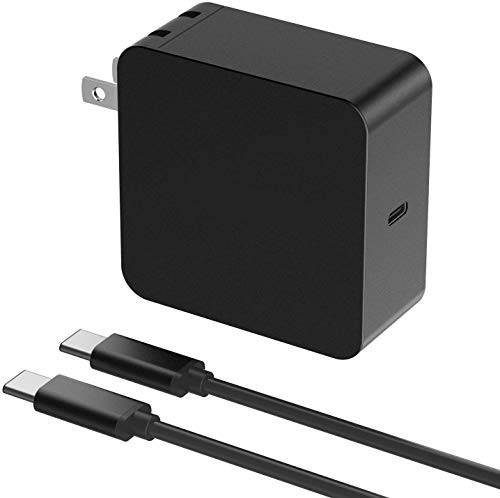 Llamatec 65W USB C PD Charger Type C Wall Charger Power Delivery for Laptop MacBook Pro,Pixel 2/XL PixelBook Galaxy S9 S9 Plus S8 Nintendo Switch Chromebook Charger(USB-C Cable Included),Black