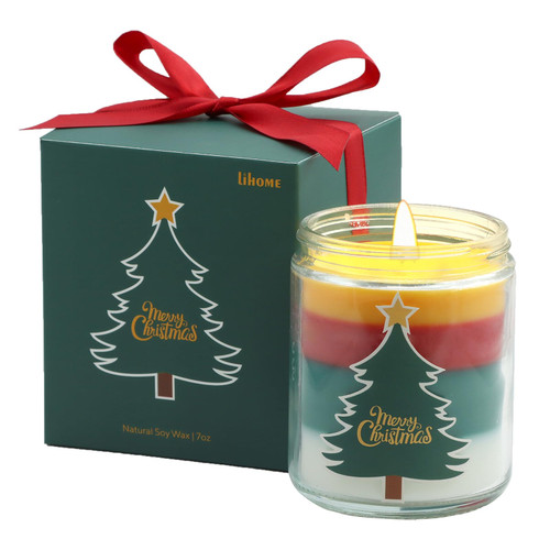 Christmas Candles - Christmas Gifts for Women, Aromatherapy Candle for Home Scented, Natural Soy Wax Pine Scented Candles Christmas Candles - Christmas Gifts for Women, Aromatherapy Candle for Home Scented, Natural Soy Wax Pine Scented Candles