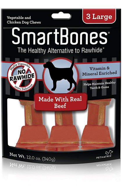 SmartBones Beef Flavor Rawhide-Free Dog Bones and Chews
