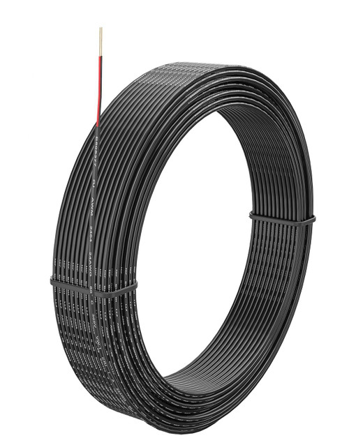 24AWG 2 Conductor Electrical Wire - 100ft Stranded PVC Cord Oxygen-Free Copper Cable for Low Voltage LED Strips, Lamps, Lighting & Automotive - TUOFENG