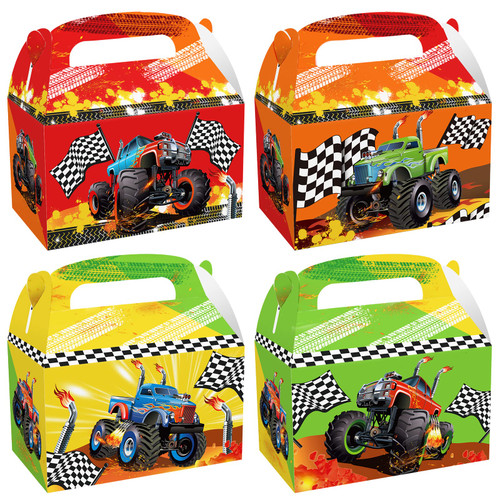 Cieovo 24 Pack Truck Party Favor Treat Boxes, Monster Racing Car Party Favor Goodie Candy Treat Present Boxes for Monster Truck Car Theme Birthday Baby Shower Party Supplies Decoration Cieovo 24 Pack Truck Party Favor Treat Boxes, Monster Racing Car Party Favor Goodie Candy Treat Present Boxes for Monster Truck Car Theme Birthday Baby Shower Party Supplies Decoration