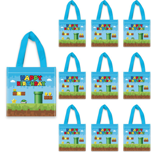 HYOUNINGF 20 Pcs Mario Party Favor Gift Bags, Reusable Mario Non-woven Party Bags Tote Treat Bags Super Brother Goodie Bag with Handles for Mario Birthday Party Supplies HYOUNINGF 20 Pcs Mario Party Favor Gift Bags, Reusable Mario Non-woven Party Bags Tote Treat Bags Super Brother Goodie Bag with Handles for Mario Birthday Party Supplies