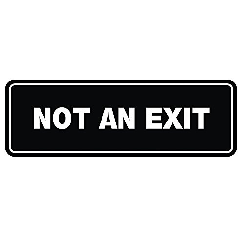 Standard NOT an EXIT Door/Wall Sign - Black - Small