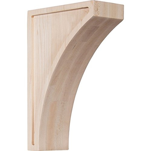 Ekena Millwork CORW03X06X10LWRW Wood Corbel, 3" W x 6 1/2" D x 10" H, Rubberwood