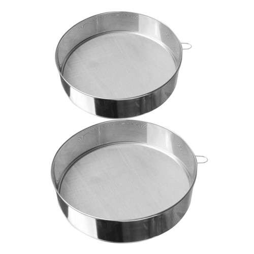TIDTALEO 2pcs Stainless steel sieve Round Mesh Sieve antique flour sifter round griddle baking sieve household tools baking mesh flour seive kitchen sifter mesh flour sieve cake small tools