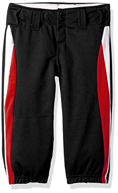 Augusta Sportswear Augusta Girls Comet Pant, Black/Red/White, Large