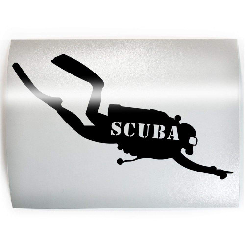 Scuba Inside Diver Diving Decal Vinyl Bumper Sticker Laptop Window Car Wall Black