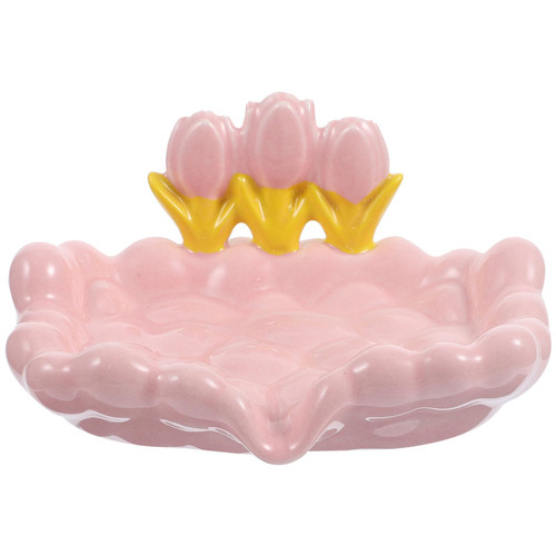 BUGUUYO Bathtub Tray Sink Tray Soap Stand Draining Soap Dish Bar Soap Holder Bathroom Soap Dishes Ceramic Soap Dish for Shower Soap Drain Holder Good Looking Ceramics Storage Box