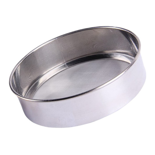 NAMOARLY baking colander metal colander handheld sifter stainless steel mesh screen flour sifting pan stainless steel sifter sieve Pasta Strainer sugar sieve sifters Fine Mesh Buckle round