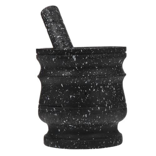 OKUMEYR 1 Set Garlic Masher Garlic Crusher Mortar Pestle Bowl Grinder for Coffee Beans Plastic Pill Crusher Bowl Wooden Grinding Large Mortar Garlic Crusher Bowl Manual Baby Guacamole