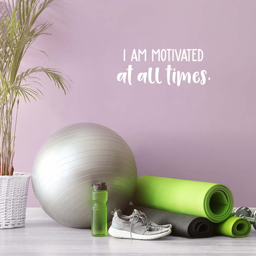 Vinyl Wall Art Decal - I Am Motivated at All Times - 8" x 20" - Trendy Motivating Positive Lifestyle Quote Sticker for Home Bedroom Living Room School Office Gym Fitness Decor Vinyl Wall Art Decal - I Am Motivated at All Times - 8" x 20" - Trendy Motivating Positive Lifestyle Quote Sticker for Home Bedroom Living Room School Office Gym Fitness Decor