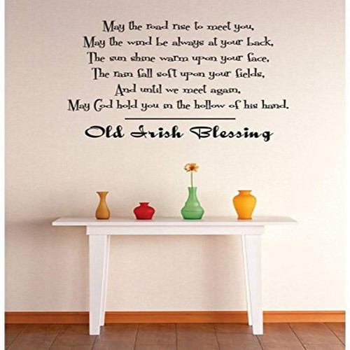 Design with Vinyl 3 Zzz 567 Decor Item Old Irish Blessing Quote Wall Decal Sticker, 20 x 20-Inch, Black Design with Vinyl 3 Zzz 567 Decor Item Old Irish Blessing Quote Wall Decal Sticker, 20 x 20-Inch, Black
