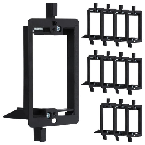 Kebulldola Single Gang Low Voltage Mounting Bracket 12 Pack for Drywall Wall Plate Cable Pass Through, Wall Plate Mount Bracket for HDMI Cable, HDTV Cable, Internet Cable, Telephone and Speaker Wire