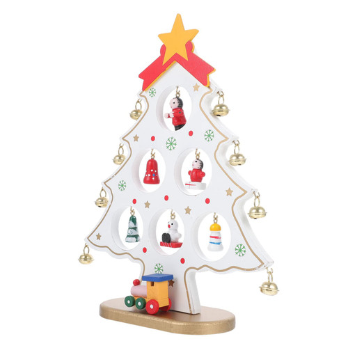 BESTOYARD 2 pcs Christmas Tree Ornaments Artificial Mini Christmas Tree Xmas Tree Decor Christmas Tree Figurines Christmas Tabletop Tree Centerpiece car Decor White Props Wood Celebrity 3D