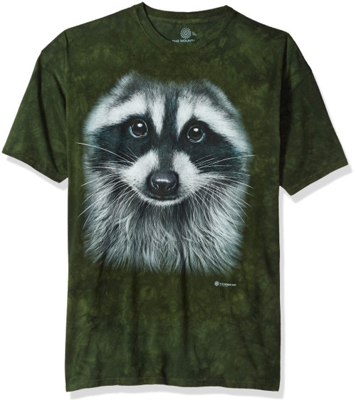 The Mountain Unisex-Adult's Raccoon Face, Green, 5XL