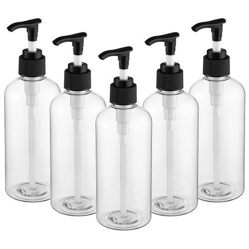 Pump Bottle Dispenser Travel Lotion Container 5pcs Soap Pump Dispensers Refillable Liquid Soap Dispenser Bottles Clear Plastic Bottles Travel Toiletry Containers