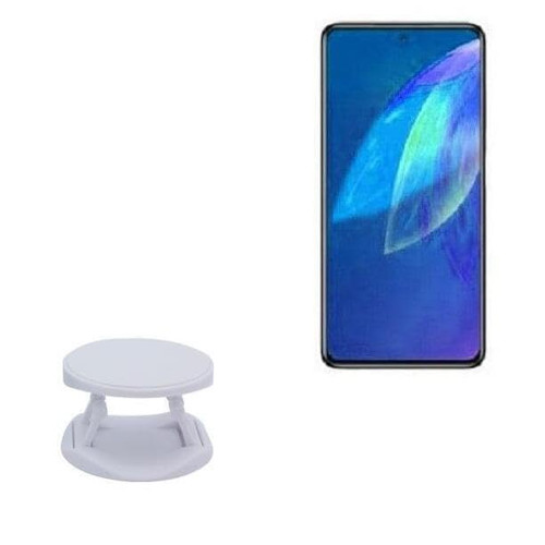 BoxWave Phone Grip Compatible with HTC U23 Pro - SnapGrip Tilt Holder, Back Grip Enhancer Tilt Stand - Winter White