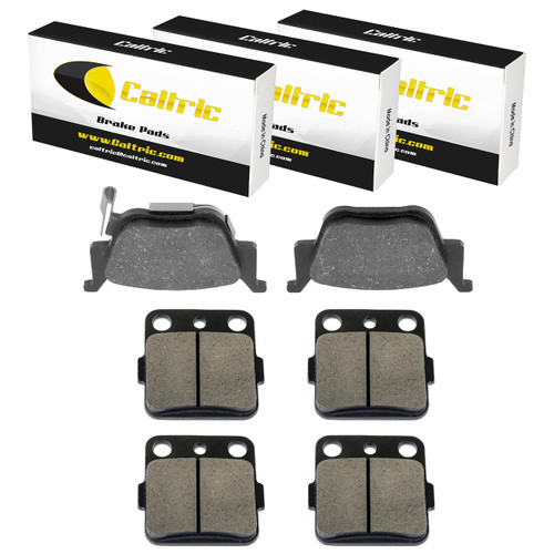 Caltric Front Left Right and Rear Brake Pads Compatible with Honda Rancher 420 4x4 2009 2010 2011 2012 2013-2023