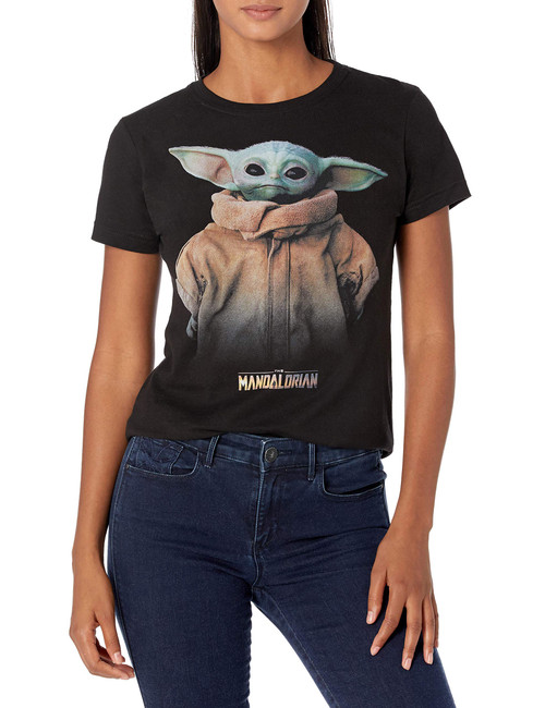 Women's Star Wars: The Mandalorian The Child Jacket T-Shirt - Black - 2X Large
