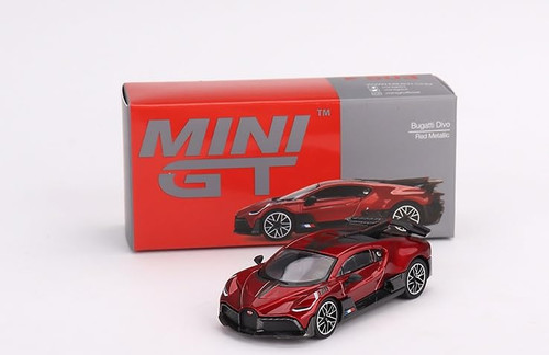True Scale Miniatures Model Car Compatible with Bugatti Divo (Red Metallic) 1/64 Diecast Model Car MGT00503