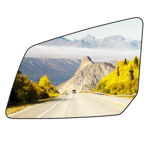 Driver Left Side Heated Mirror Glass Replacement for 2007-2016 GMC Acadia Saturn Outlook Chevrolet Traverse, Convex Mirror Glass with Rear Holder Replaces 15951926 33223 25990002 GM1324124