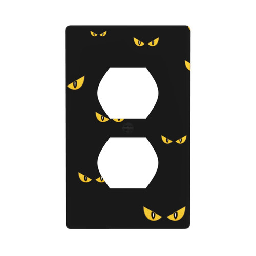 Duplex Outlet Decorator Light Switch Covers Receptacle Outlet Wall Plates Strange Scary Eyes in Dark Electrical Outlet Covers Plates
