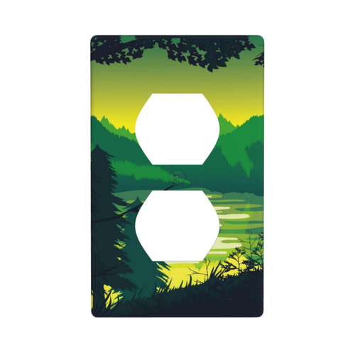 Duplex Outlet Decorator Light Switch Covers Receptacle Outlet Wall Plates Forests and Lakes Electrical Outlet Covers Plates