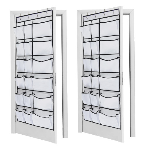 VEEBELL Over The Door Shoe Organizers 18 Mesh Pockets Hanging Shoe Organizer Shoe Holder Rack For Closet Bedroom Bathroom Pantry Shoe Holder Over Door Organizer, Men, Women, Kids Shoes (2 Pack) VEEBELL Over The Door Shoe Organizers 18 Mesh Pockets Hanging Shoe Organizer Shoe Holder Rack For Closet Bedroom Bathroom Pantry Shoe Holder Over Door Organizer, Men, Women, Kids Shoes (2 Pack)