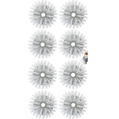 Palm Brush Refills for OXO Steel Soap Dispensing Dish Brush - 8 Pack Cleaning Replacement Brush Head for OXO Palm Brush(Grey)