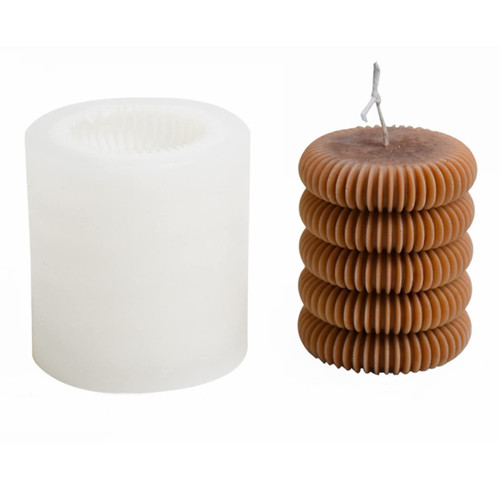Tire Stripe Candle Silicone Mold Creative Column Candle Soap Mold Fondant Chocolate Cake Baking Mould Plaster Clay Resin Epoxy Mold