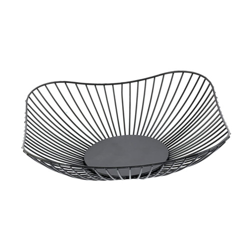 HAKIDZEL Fruit Basket Wire Fruit Basket Candy Bowls Decorative Basket for Snacks Fruit Storage Baskets Wire Bread Bowl Fruit Organizer Iron Black Iron Basket Desktop Fruit Holder Fruit Bowl