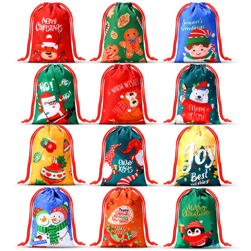 Honoson 24 Pieces Christmas Party Gift Bags Bulk Christmas Drawstring Bags Xmas Candy Goodies Bags Snowman Santa Claus Christmas Treat Bags for Christmas Holiday New Year Party Favors Supplies Honoson 24 Pieces Christmas Party Gift Bags Bulk Christmas Drawstring Bags Xmas Candy Goodies Bags Snowman Santa Claus Christmas Treat Bags for Christmas Holiday New Year Party Favors Supplies