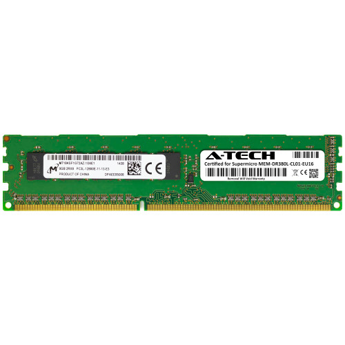 A-Tech 8GB RAM Replacement for Supermicro MEM-DR380L-CL01-EU16 | DDR3/DDR3L 1600MHz PC3L-12800 ECC UDIMM 2Rx8 1.35V 240-Pin Unbuffered DIMM Memory Module