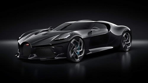 Iconic Arts Supercar- Bugatti La Voiture Noire Geneva Auto Show Laminated 18x24 Poster
