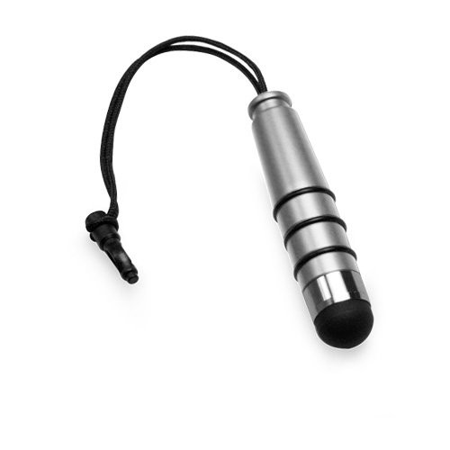 BoxWave Stylus Pen Compatible with iPad (3rd Gen 2012) (Stylus Pen by BoxWave) - Mini Capacitive Stylus, Small Rubber Tip Capacitive Stylus Pen - Metallic Silver
