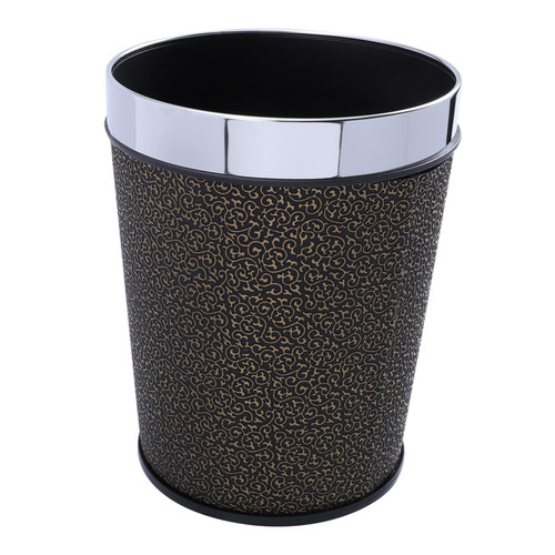 BESTOYARD Open Trash can Trash can for Office Plastic to go containers Plastic Garbage can Office Garbage can Round Trash can Waste Container Wastebasket pp Stainless Steel no Cover