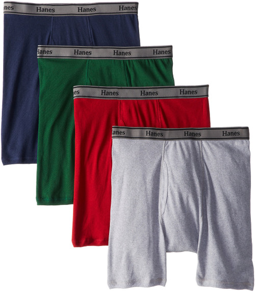 Hanes Ultimate Men's 4-Pack FreshIQ Boxer with ComfortFlex Waistband Brief, Assorted, X-Large