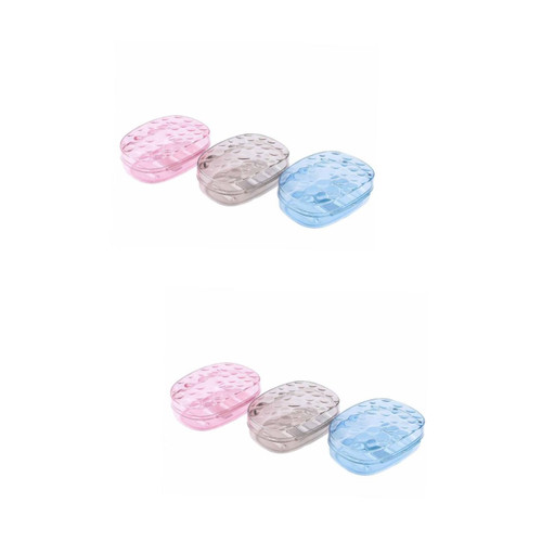 FOMIYES 6 Pcs Box Clear soap Dish Soap Holder Soap Dish for Shower Soap Basket soap Box Household face soap