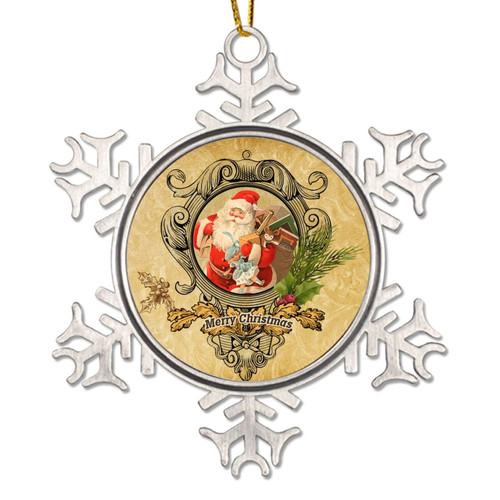 CowkissSign Snowflake Christmas Ornament - Seasons Greeting Xmas Tree Ornaments French Style Vintage Santa Xmas Keepsake Gifts Snowflake Decor Merry Christmas Retro Christmas Decorations for Tree CowkissSign Snowflake Christmas Ornament - Seasons Greeting Xmas Tree Ornaments French Style Vintage Santa Xmas Keepsake Gifts Snowflake Decor Merry Christmas Retro Christmas Decorations for Tree