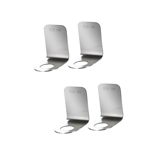 Zerodeko 4 PCS Bathroom Wall Decor Hanging Hooks Stainless Shelf Liquid soap Bottle Holder Bathroom Shelf Shower Rack Hooks for Hanging Shampoo Dispenser Holder Stainless Steel Bottle Rack