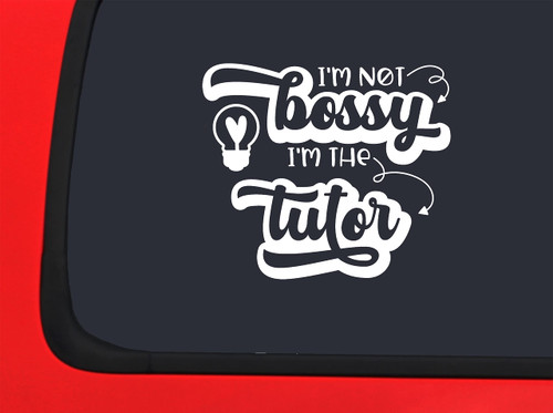 Car Sticker Im Not Bossy Tutor Funny Heart Lightbulb Study Help Car Window Decal Sticker White 7 Inch Car Sticker Im Not Bossy Tutor Funny Heart Lightbulb Study Help Car Window Decal Sticker White 7 Inch