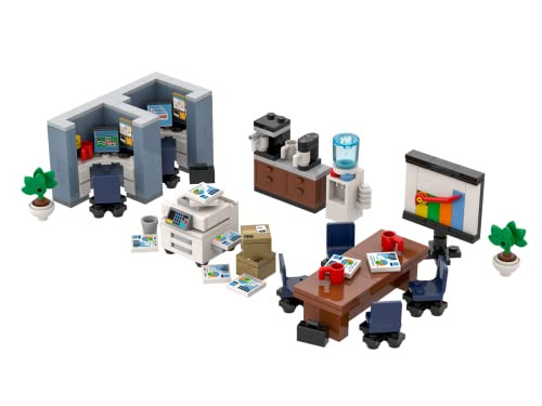 Brick Loot The Office Furniture Brick Set 289 Pieces 100% Compatible, fits Lego and Other Major Block Brands