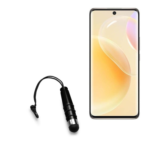 BoxWave Stylus Pen Compatible with Huawei nova 8 (6.57 in) - Mini Capacitive Stylus, Small Rubber Tip Capacitive Stylus Pen - Jet Black