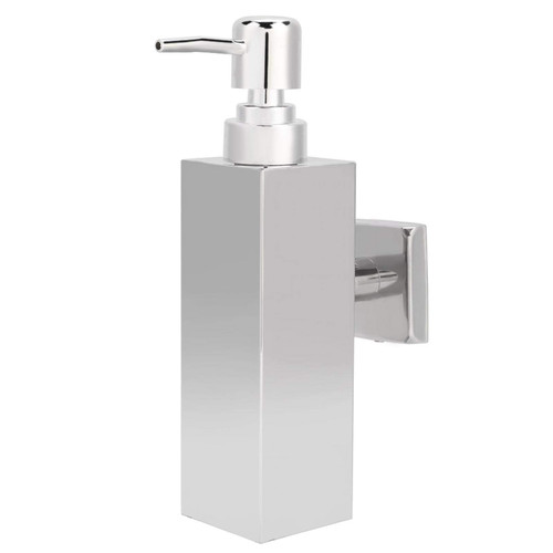 Wall Mount Soap Dispenser, Stainless Steel Square Manual Hand Liquid Soap Lotion Dispenser for Home Dish Countertop Kitchen Bathroom, Wall Mount Soap Dispenser, Stainless Steel Square Soap Dispen