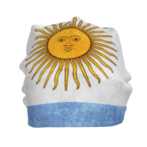 allgobee Beanie Hat for Men Women Slouchy Beanie Hats Argentina-Flag-Retro Winter Knit Cuffed Beanie Skull Cap Black