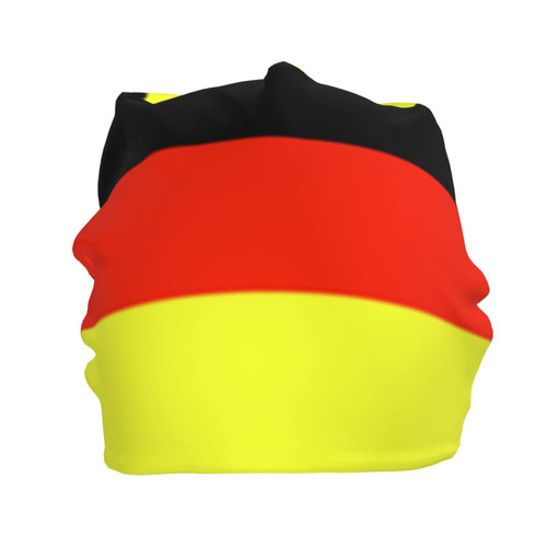 allgobee Beanie Hat for Men Women Slouchy Beanie Hats German-Flag-Germany Winter Knit Cuffed Beanie Skull Cap Black