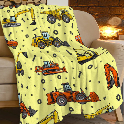 Construction Trucks Kids Blanket for Girls Boys Super Soft Warm Cozy Car Vehicle Throw Blanket Plush Fleece Blanket Gifts for Toddler Kids 40"X50" Construction Trucks Kids Blanket for Girls Boys Super Soft Warm Cozy Car Vehicle Throw Blanket Plush Fleece Blanket Gifts for Toddler Kids 40"X50"