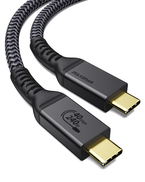 Maxonar USB4 Cable Compatible with Thunderbolt 4, 240W USB C to USB C Cable, Support 8K Display 40Gbps Data Sync for Thunderbolt 4/3, USB C [4FT]