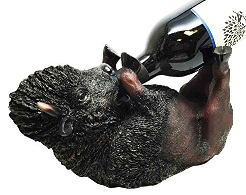 Ebros Watering Hole North American Buffalo Bison Wine Bottle Holder Kitchen Decor Figurine Statue Ebros Watering Hole North American Buffalo Bison Wine Bottle Holder Kitchen Decor Figurine Statue